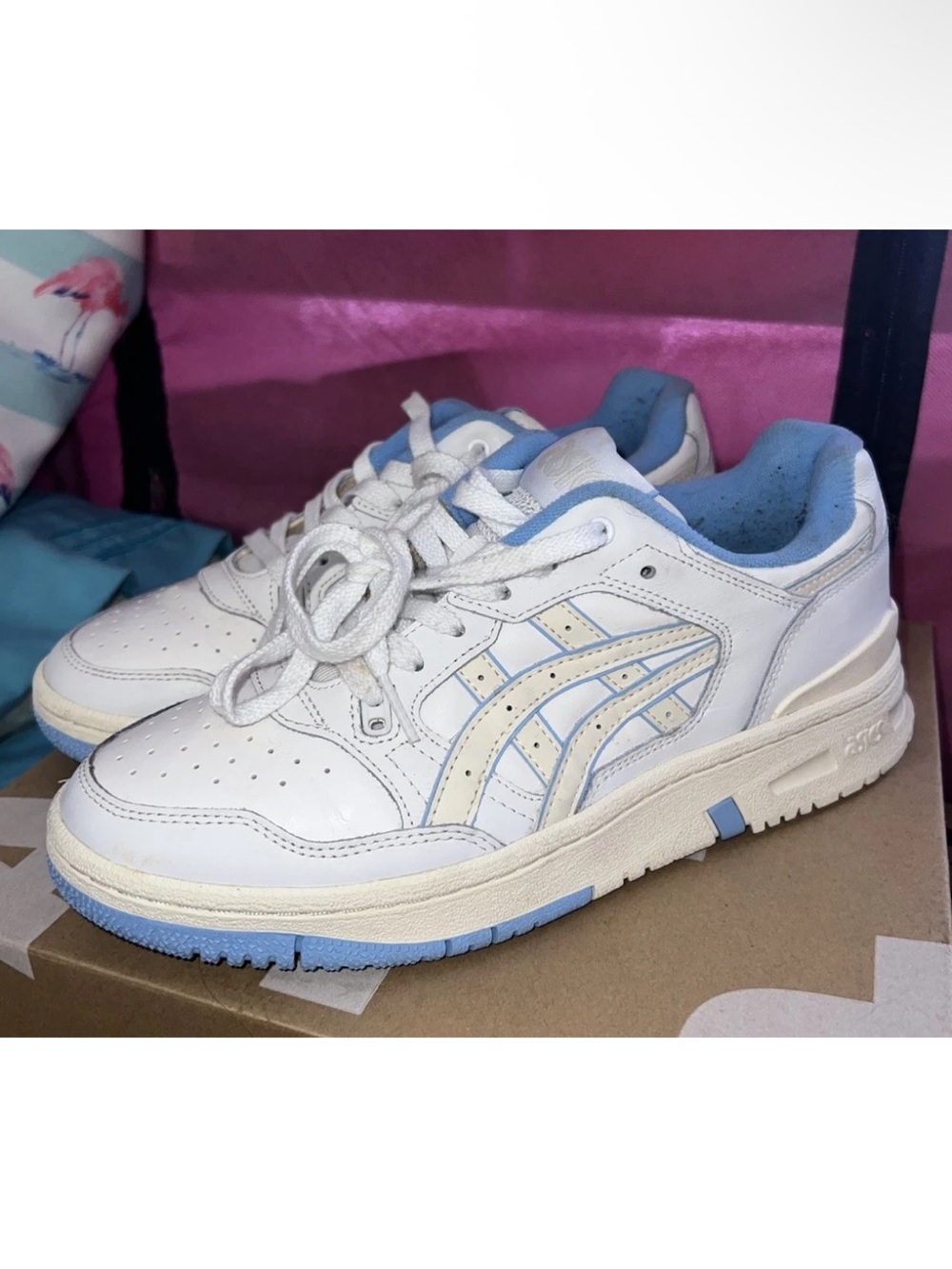 Size 7 - ASICS EX89 White Light Blue